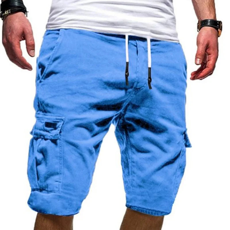 Elegant Fashion Half Pants Multi Pocket Shorts Men's Clothing