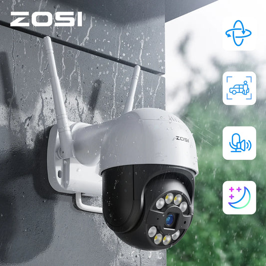 ZOSI Wifi PTZ Camera 2MP 3MP Starlight Night Vison Surveillance Outdoor IP Camera