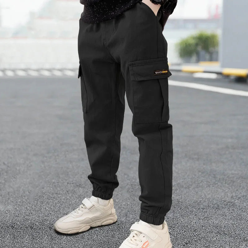 2023 New Spring Autumn Thick Boys Pants Casual Long Style Trousers For Kids 3- 10 Years Old Teenage Children Sport Outdoor Pants
