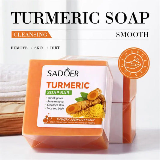 Natural Handmade Soap Clean Cutin Turmeric Soap Oil Control Removal Acne