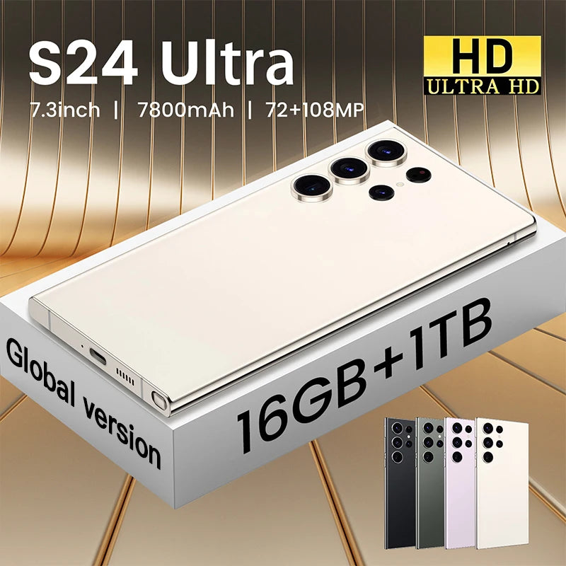 Global version S24Ultra smartphone 5g 7.3 inches HD Mobile Phone Unlocked phones smartphones Android 13 Original phone phones