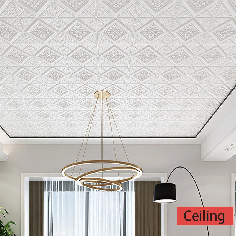 Wall Stickers Wallpaper 3D Self-Adhesive Ceiling Decorative Panels Roof Wallpaper Living Room Children's Room Home Decor Sticker