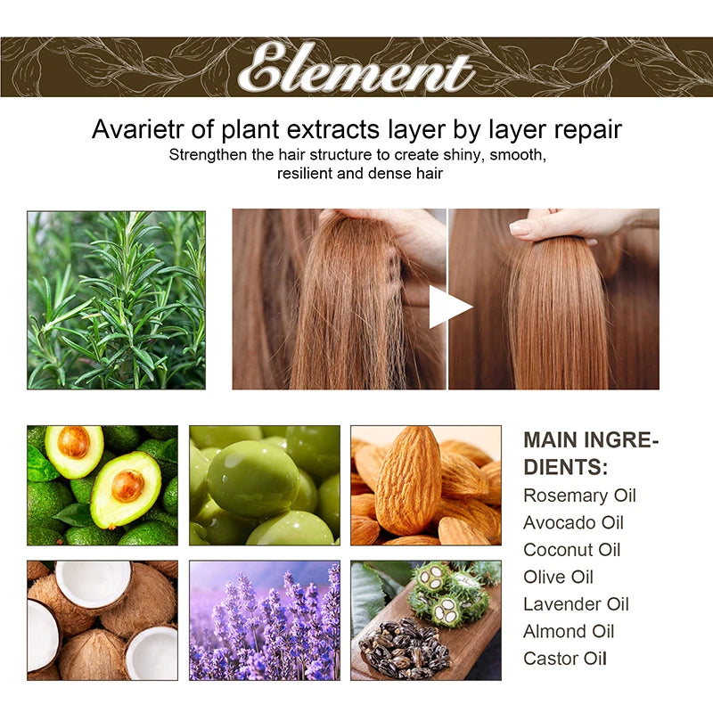 EELHOE Dense Hair Essential Oil Repairs Hair Damage Prevents Hair Loss Softens Nourishes Hair Nourishes Hair Essence Oil Health