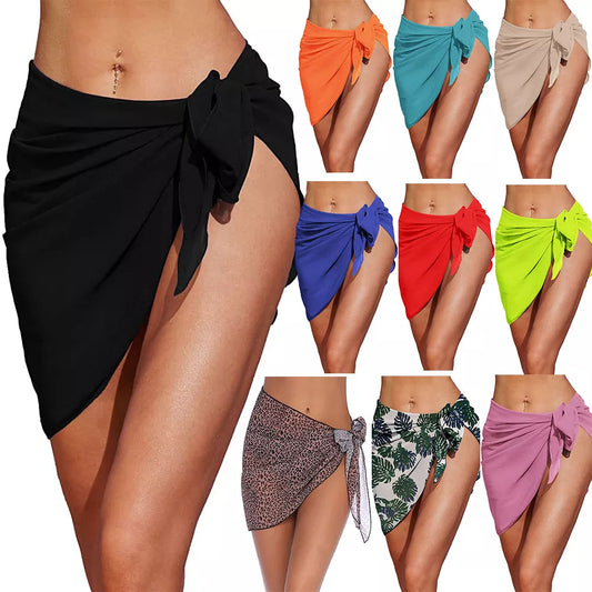Women  Cover Beach Bikini Wrap Sheer Short Skirt