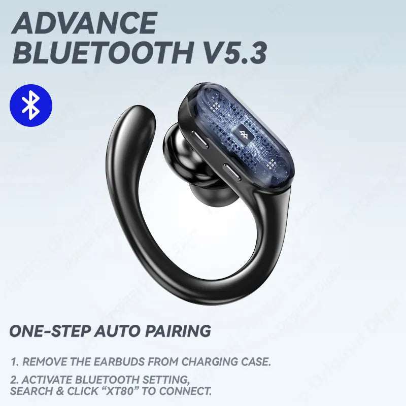 XT80 Bluetooth 5.3 Earphones True Wireless Headphones