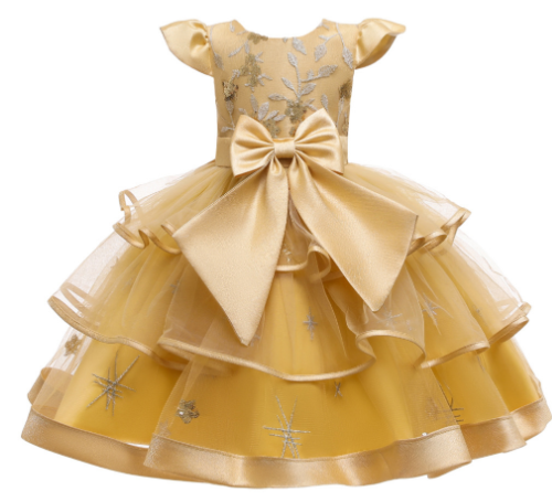 Children's Sequin Embroidered Evening Dresses Girls Princess